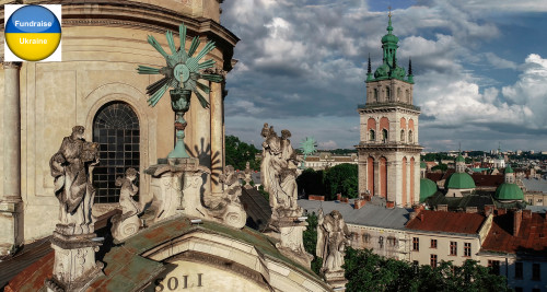 Lviv. Former Dominican Church and Korniakt Tower